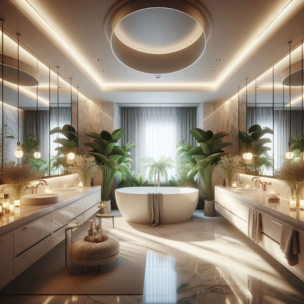 Render 3D de Baño de Lujo<br><br>
