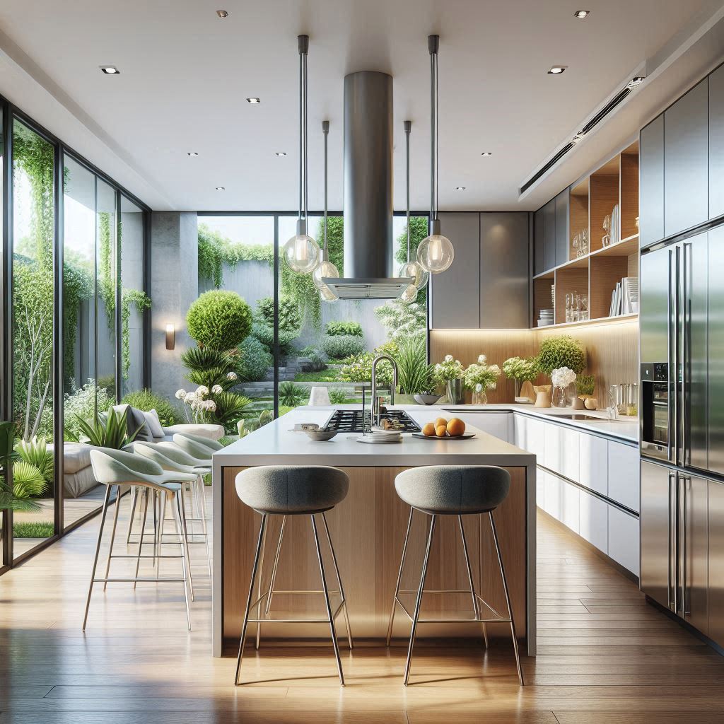 Render 3D de Cocina Moderna<br><br>